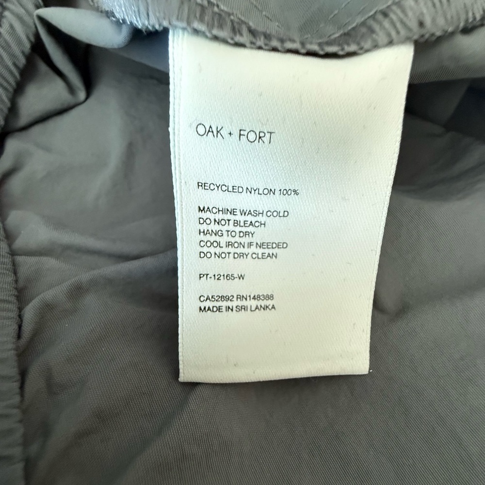 NWOT- OAK + FORT Gray Windbreaker Pants - Picture 5 of 11